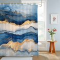 thumbnail image 4 of Shower Curtains for Bathroom, Blue Coastal Waterproof Fabric Shower Curtain, Modern Luxury Nautical Summer Beach Decorative Bathroom Curtain for Bathtub, 72"x72", No Hooks Included, 4 of 9