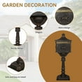 thumbnail image 6 of Elleree Cast Aluminum Mailbox with Post Large Antique Bronze Aluminium Locking Pedestal Mailboxes, Fade Proof, 6 of 9