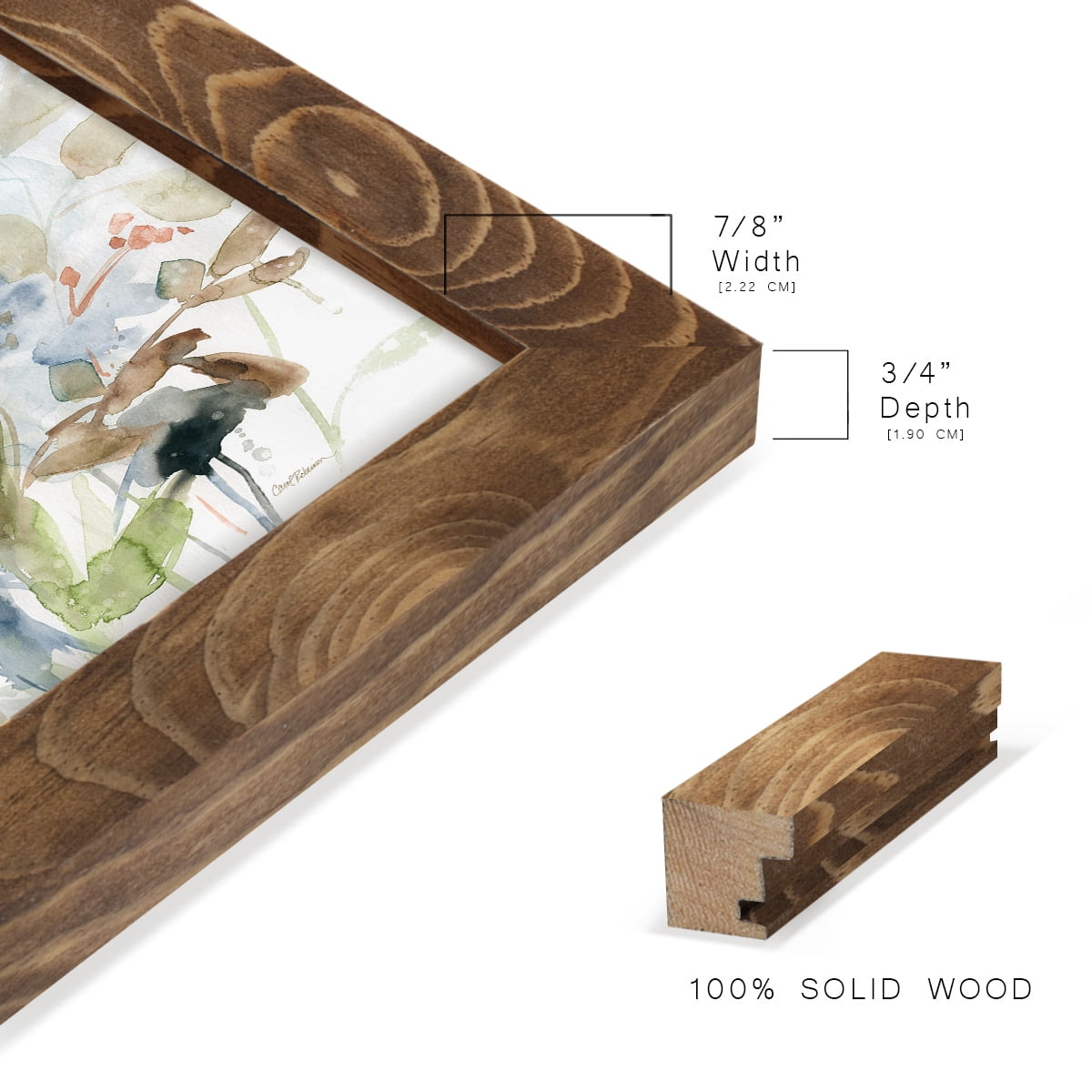 Holland Spring Mix -Framed Print w/glass-Walnut