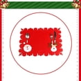 thumbnail image 5 of Mantel de Papá Noel con funda para cuchillo y tenedor Bolsillo para cubiertos Bolsillo para fiesta de Navidad Juego de fiesta de Navidad, 5 of 5