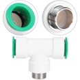 thumbnail image 4 of Tee Pipe Fitting, PPR Plastic Water Pipe Tee Connector Adapter for Plumbing Pipe Shelf Connection Fittings Accessories (32 * 1"), 4 of 7
