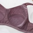 thumbnail image 5 of Sports Bra Women Floral Bras for Older Women Push up Bra No Underwire Pullover Balconette Breathable Underwear Bralettes Sports Bras for Women Large Bust Purple 36/80, 5 of 6