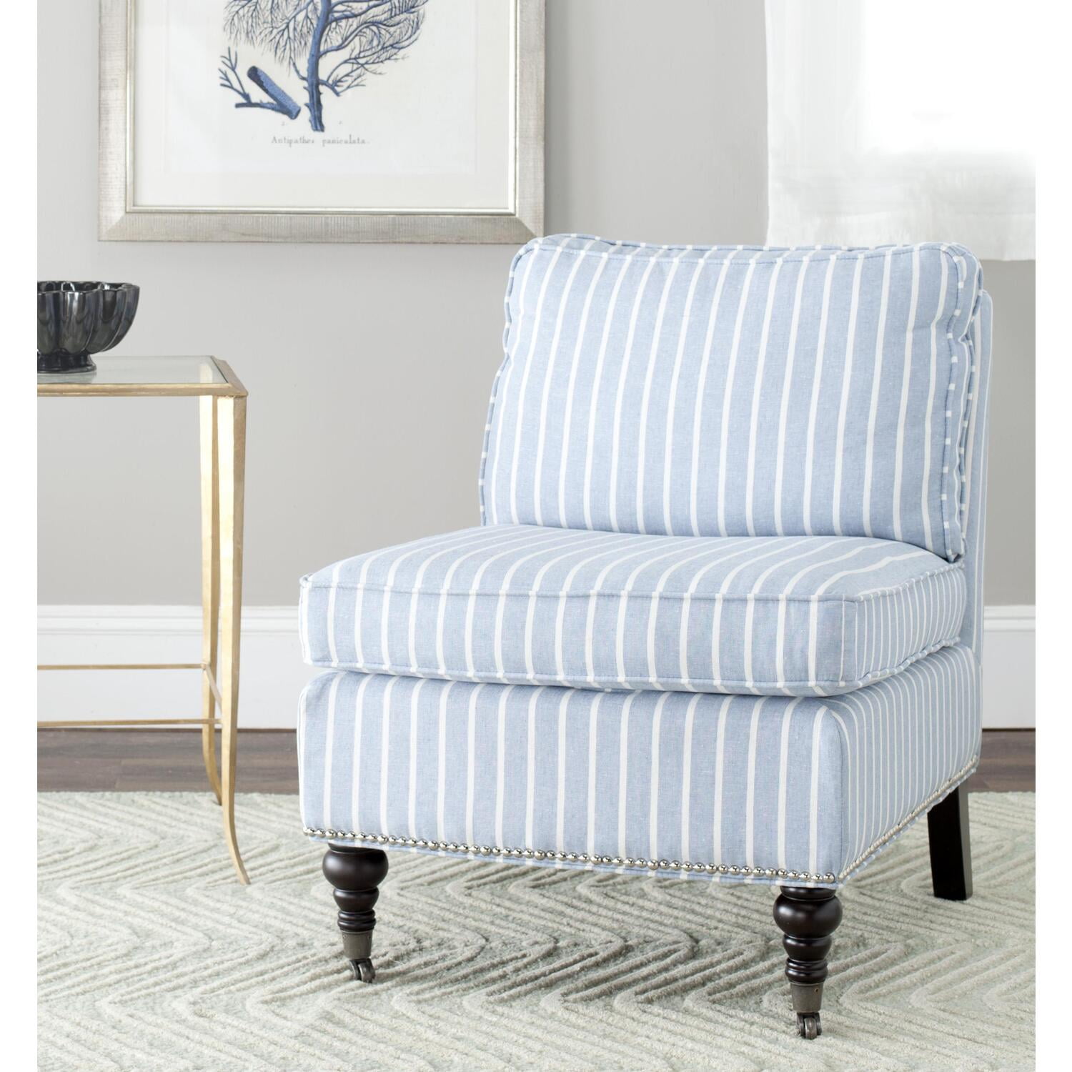 Flax pinstripe accent chair sale