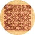thumbnail image 1 of Ahgly Company Indoor Round Oriental Brown Modern Area Rugs, 6' Round, 1 of 4