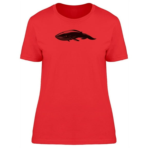 Grunge Blue Whale Doodle T-Shirt Women -Image by Shutterstock, Female Small