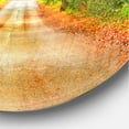 thumbnail image 3 of Designart 'Fall Greenery and Road Straight Ahead ' Farmhouse wall clock, 3 of 3
