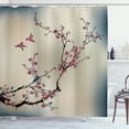 thumbnail image 1 of Ambesonne Nature Shower Curtain, Birds Cherry Branches Style, 69"Wx70"L, Dried Rose, 1 of 2