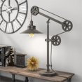 thumbnail image 2 of Henn&Hart 29" Aged Steel Metal Table Lamp, 2 of 8