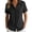 Black, variant on Button Down Shirts for Women Collared Short Sleeve Button Front Design with Hidden Closure for Office Errands and Everyday Wear Womens Shirts