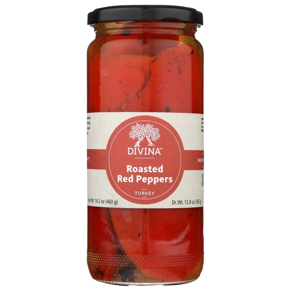 Divina Roasted Sweet Red Peppers, 13 Oz.