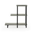 thumbnail image 3 of Furinno Turn-N-Tube 3-Tier Sofa Side Table Tall, French Oak/Black, 3 of 5