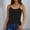 Black, variant on SNKSDGM Female Spaghetti Strap Tank Top Petite White Tank Top Woman Crop Plus Size Solid Color Ice Silk Wrinkled Backless Loose Suspender Vest Top L