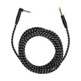 thumbnail image 1 of Cable de guitarra de Audio de 6M, Cable de amplificador de guitarra eléctrica de 6,35 MM, Cable de instrumento, cabezal chapado en oro con carcasa negra JD6220, 1 of 5