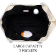 thumbnail image 7 of Yorcoten Beach Bags for Women , Large Waterproof Sandproof Canvas Beach Tote Bag Packable with Zipper Inner Pockets for Girls Travel Vacation Gifts Summer Pool Essentials Shoulder Crossbody Handbag, 7 of 7