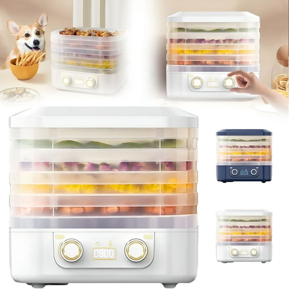 HIBIBUD Food Freeze Dryer Machine with 5 Trays for Home,Digital Adjustable Timer&Temperature Control,Ideal for Fruits,Meat,Vegetables,Candy&Snacks (White)