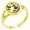 Gold, variant on Stainless Steel Kawari Katabami Edamaru Kamon Crest Minimalist Oval Top Polished Statement Signet Ring
