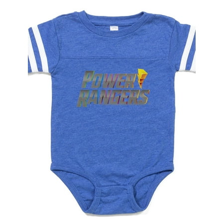 

CafePress - Power Rangers Stacked Logo - Cute Infant Baby Football Bodysuit