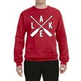 thumbnail image 2 of Wild Bobby, Lake Cross Paddles, Unisex Crewneck Graphic Sweatshirt, Red, Small, 2 of 4