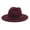 Red, variant on Vintage Wide Brim Fedoras Hat Women Classic Felt Fedora Wide Brim Hat with Belt Buckle Large Felt Panama Rancher Hat (Wine Red,One Size)