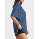 thumbnail image 3 of Camiseta oversize Trendy Queen azul para entrenamiento de verano XL, 3 of 6