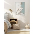 thumbnail image 5 of Kate and Laurel Sylvie Simple Romantic Line Art Drawing 1 Tan and Teal Framed Canvas Wall Art by The Creative Bunch Studio, 23x33 White, Modern Abstract Body Line Drawing Wall Decor, 5 of 6