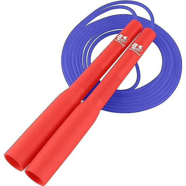 Buddy Lee Magic Speed Pro Fitness Jump Rope - Red/Blue Ergonomically Designed Long Handles Flower Cup Adjustment System Endorsed By Jump Rope Champions A Perfect Choice For Kids & Adults