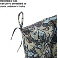 thumbnail image 4 of ARTPLAN Seat/Back Outdoor Chair Cushion,Set of 4 Patio Chair Cushion with Tie,Tufted Replacement for Patio Furniture,40x20x4 Inches,4 Count,Floral, 4 of 9