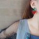 thumbnail image 3 of Lindos aretes colgantes de fruta de sandía y fresa roja, aretes colgantes con cuentas bohemias, aretes de fruta dulce para mujeres, niñas y adolescentes, 3 of 5