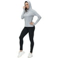 thumbnail image 6 of Weilanxin Women's UPF 50+ Sun Protection Hoodie SPF Shirt Long Sleeve Hiking Fishing Outdoor Shirt Lightweight Hoodie LightGrey S, 6 of 9