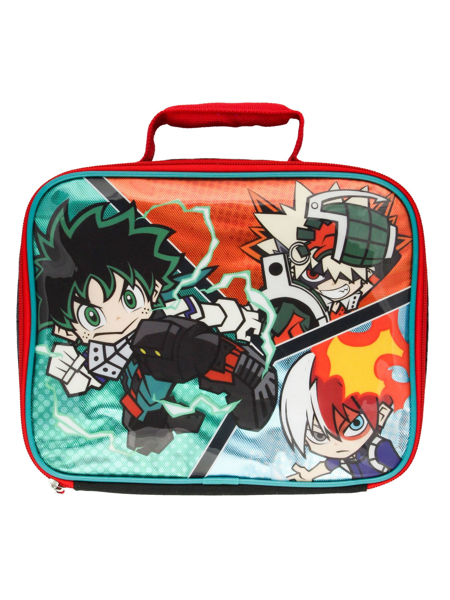 My Hero Academia Lunch Box Chibi Deku Shoto And Bakugo Anime Manga Lunch Bag 10"