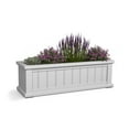 thumbnail image 3 of Cape Cod 36" x 11" x 11" Rectangle White Self-Watering Plastic Window Box Planter, 3 of 16