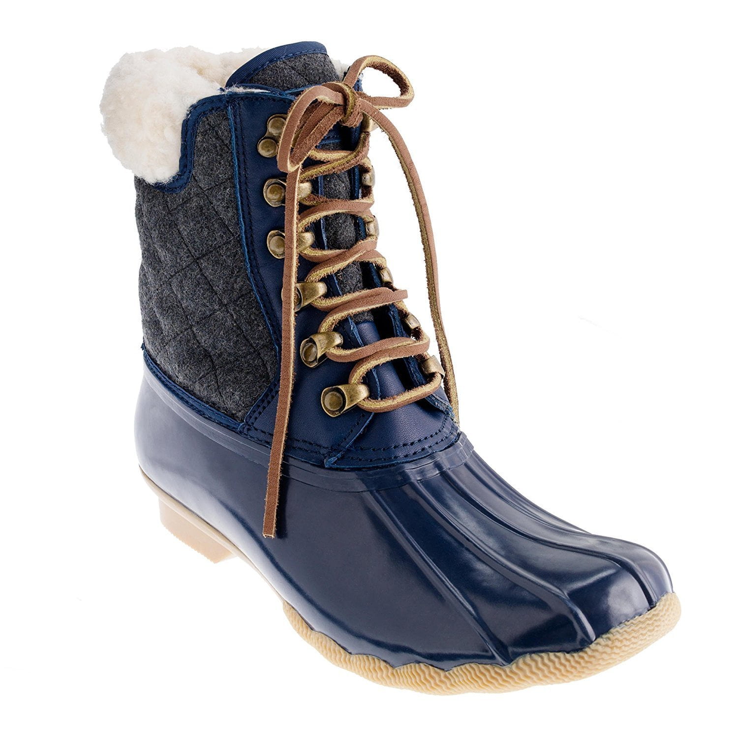 sperry top-sider women's shearwater rain boot (7 b(m) us, navy/charcoal ...