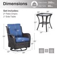 thumbnail image 5 of Bellefurn Outdoor Swivel Rocker Chairs Set of 2,Patio Wicker Swivel Glider Chairs Patio Rocking Chairs with Side Table Patio Furniture Set for Porch Deck Backyard Garden, 5 of 11