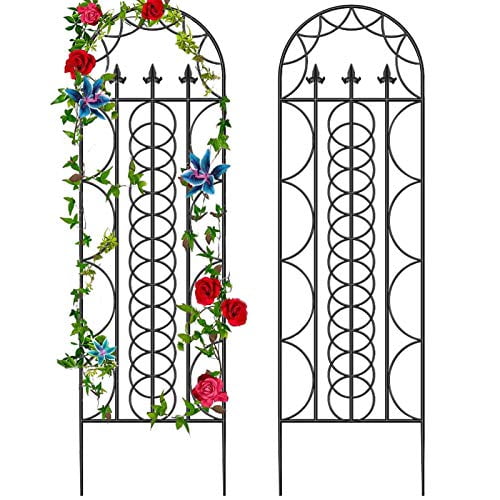 Details about   Garden Trellis for Climbing Plants Black Iron Potted Support Vines Metal Wire 