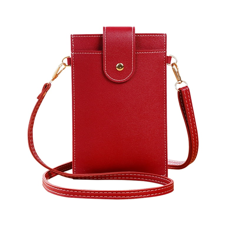 Touchscreen Phone Purse Crossbody for Women Cellphone Crossbody with Shoulder Strap Waterproof Crossbody Phone Wallet Case with Clear Window Up To