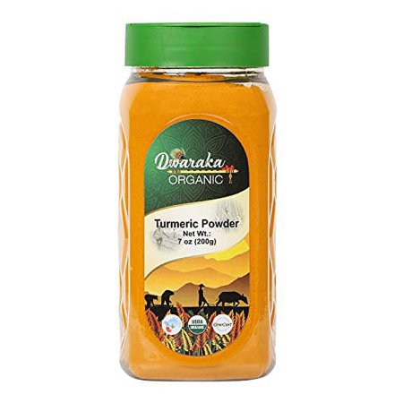 Dwaraka Organic - Turmeric Powder  7oz  Healthy  Organic  Non GMO  All Natural