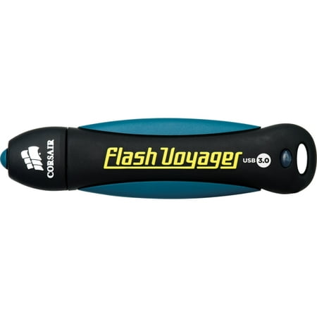 Corsair 64GB Flash Voyager USB 3.0 Flash Drive - 64 GB - USB 3.0 - Black, White - Water Resistant, Rugged Design, Shock (Best Rugged Flash Drive)