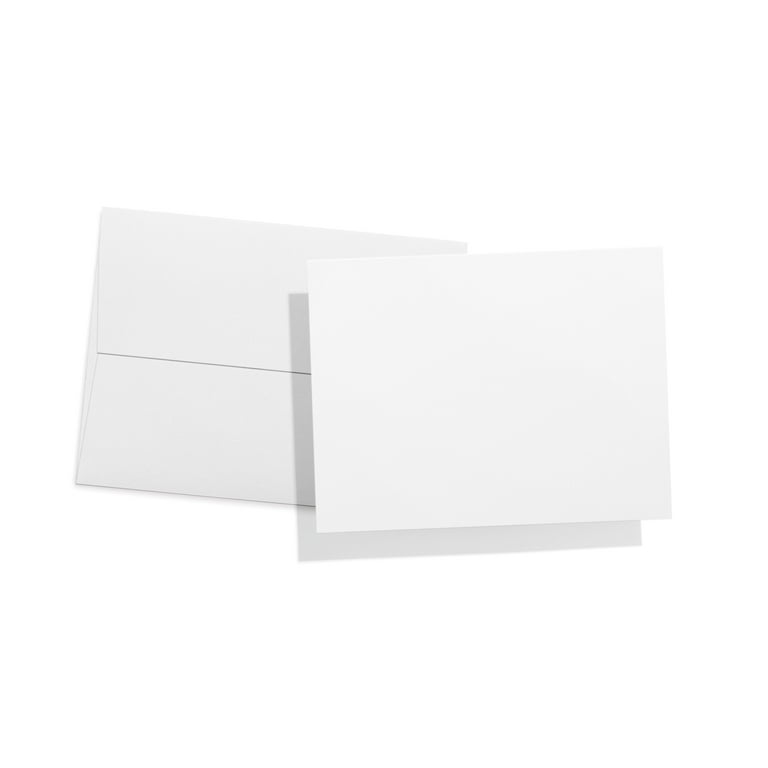 Greeting Cards Set - 4.25 x 5.5 Blank White Cards & A2 Envelopes - Set of 50