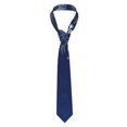 thumbnail image 2 of Xecao Christmas Blue Print Tie For Men Necktie Woven Jacquard Neck Ties,Classic Men's Tie, 2 of 7