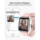 thumbnail image 3 of Smart Watch, Smartwatch with Blood Pressure, Blood Oxygen Monitor, Fitness Tracker with Heart Rate Monitor(Pink), 3 of 4