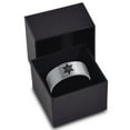 thumbnail image 3 of Tungsten Sheriff Deputy Authoriy Crest Badge Band Ring 8mm Men Women Comfort Fit Gray Flat Cut Brushed Polished, 3 of 4