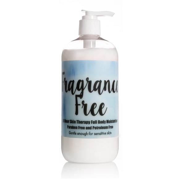 The Lotion Company Loción para terapia de la piel las 24 horas, sin fragancia, sin perfume (libre y transparente), humectante para todo el cuerpo para pieles sensibles, sin parabenos, fabricado en EE.