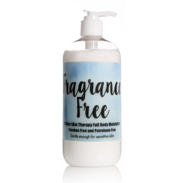 The Lotion Company Loción para terapia de la piel las 24 horas, sin fragancia, sin perfume (libre y transparente), humectante para todo el cuerpo para pieles sensibles, sin parabenos, fabricado en EE.