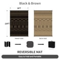 thumbnail image 6 of SIXHOME Outdoor Rug 8'x10' Waterproof Patio Rug Reversible Indoor Outdoor Rug Lightweight Plastic Straw Rug for RV Camping Deck Balcony Boho Porch Decor Black and Brown, 6 of 7