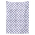 thumbnail image 2 of Pig Tablecloth, Pattern of Cartoon Farm Animal, Rectangle Satin Table Cover Accent for Dining Room and Kitchen, 60" X 90", Lavender Blue White, by Ambesonne, 2 of 2