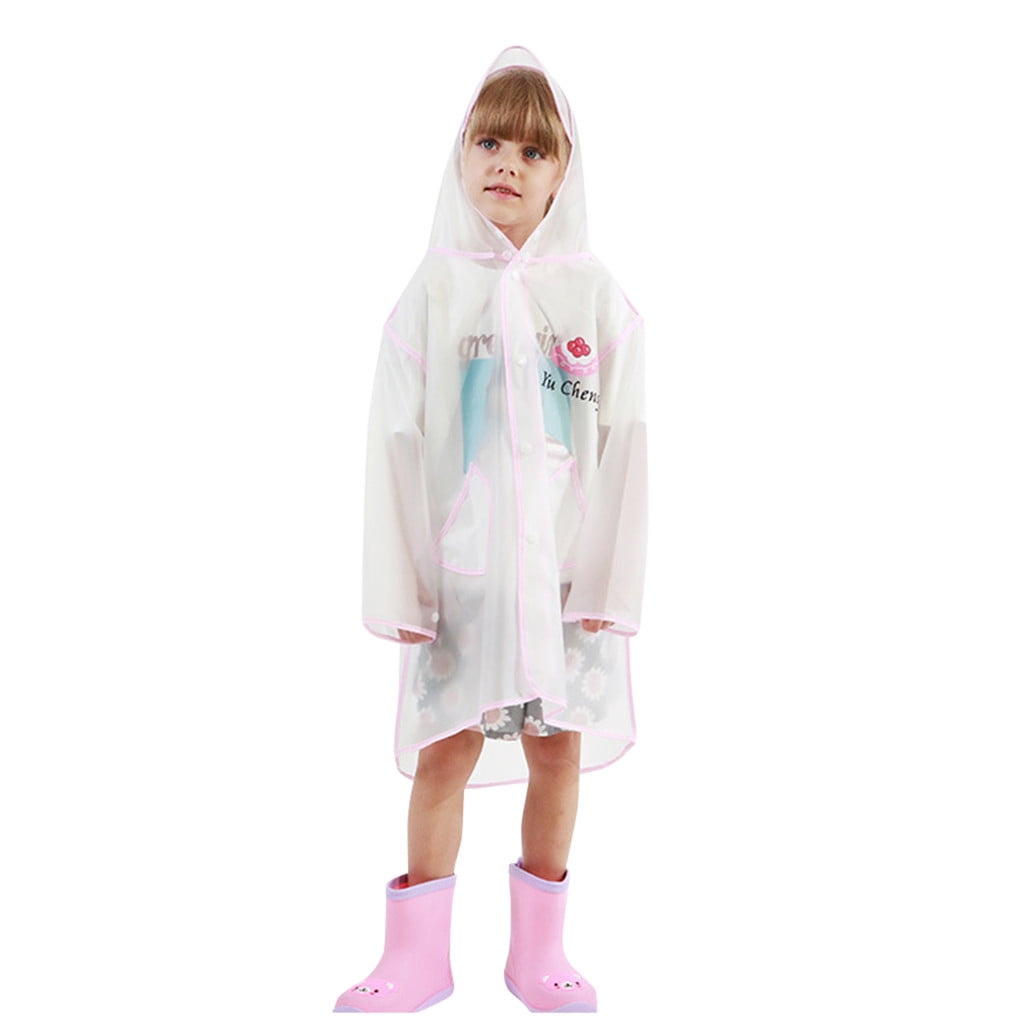 Translucent Kids Rain Jacket Clear Kids Raincoat Waterproof Jacket