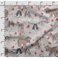 thumbnail image 2 of Soimoi Dog Print,Cotton Poplin, Sewing Fabric Sold by The Yard 42 Inch Wide,Sewing Craft Quilting/Quilt Making Fabric, Dusty Gray, 2 of 5