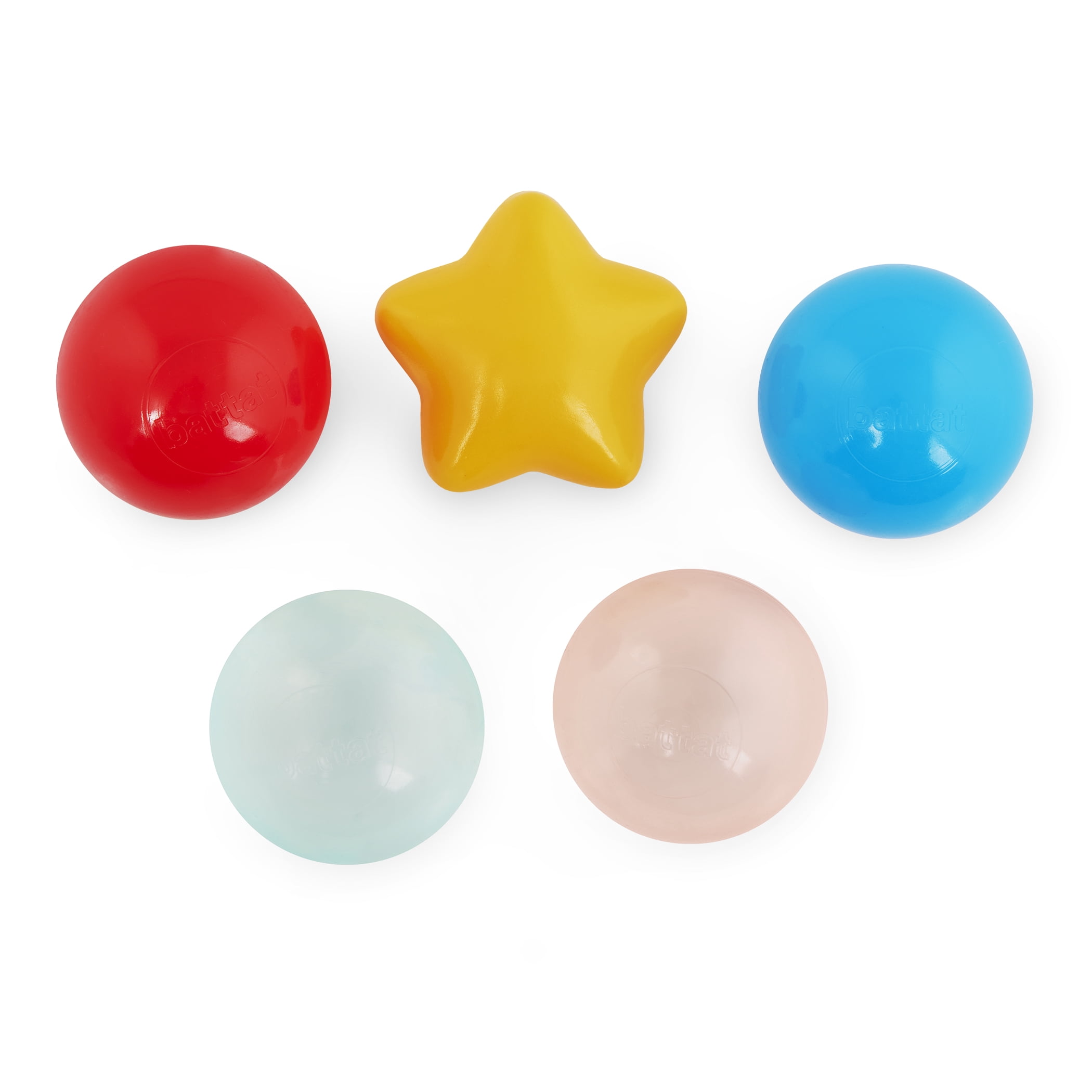 Battat Bag of Balls 100 Plastic Multicolor Play Balls for Ball Pit & Reusable Storage Bag for 12 Months +