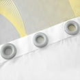 thumbnail image 5 of Gradient Yellow and Greyish White Curtains & Drapes 2 Panels 38"Wx54"L,Silver Foil Print Wave Striped Curtains Ombre 30%-50% Blackout Curtains,Abstract Art Room Decor Aesthetic, 5 of 6
