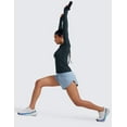 thumbnail image 3 of CRZ YOGA Seamless Long Sleeve Shirts for Women Workout Athletic Running Yoga Tops Breathable Tshirt, 3 of 4